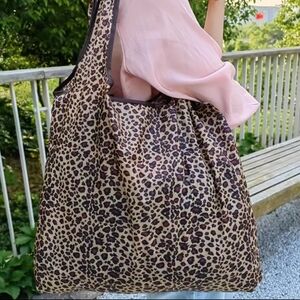 1pc Stylish Leopard Print Reusable Tote